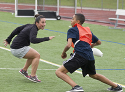 Brigida Palatino '12 encourages kids to make healthy choices by volunteering for Project KBA.