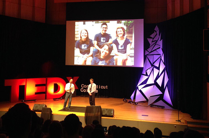 Sociology students support a TEDx talk. 