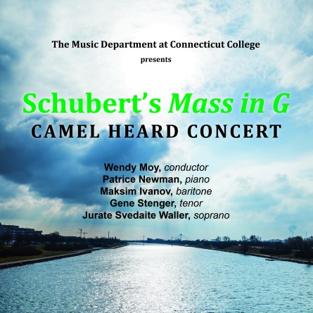 poster for the Camel Heard chorale concert Schubert