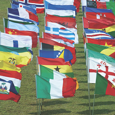 International Flags on CC Green