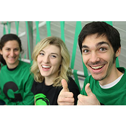 Juniors Winona Mantelli (far left), Kaitlin McDonagh (center) and James O'Connor proudly don Green Dot gear to cheer on the Camels at the third annual Green Dot Hockey Game. Scroll down to see more photos from Green Dot Week. 