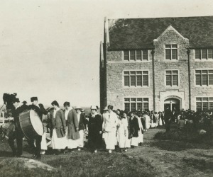 Connecticut College's first Convocation, held on Oct. 9, 1915.