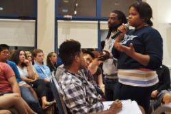 Bria Spencer '15 was one of dozens of students who discussed ways to create a more inclusive campus.