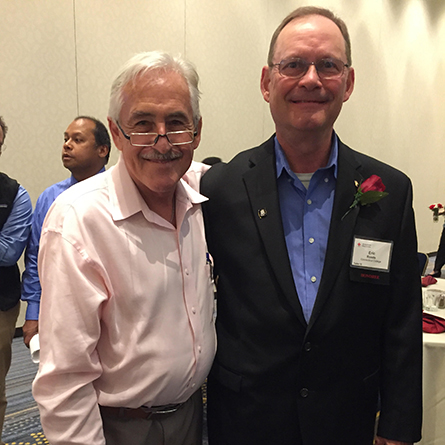 Campus Safety Officer Eric Roode, right, with Stephen George at the Sept. 14 American Red Cross Connecticut Heroes Luncheon 