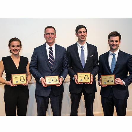 The four newest members of the Connecticut College Athletic Hall of Fame