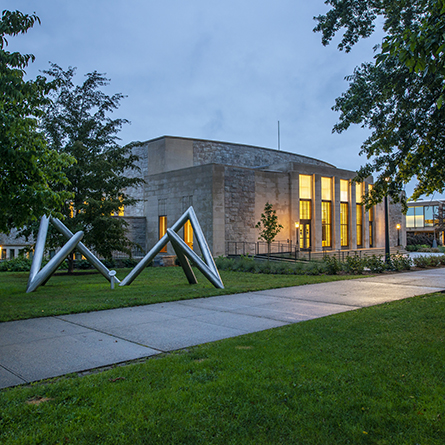 The exterior of the Athey Center for Performance and Research
