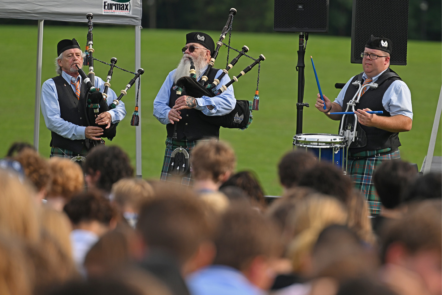 Bagpipers at Convocation