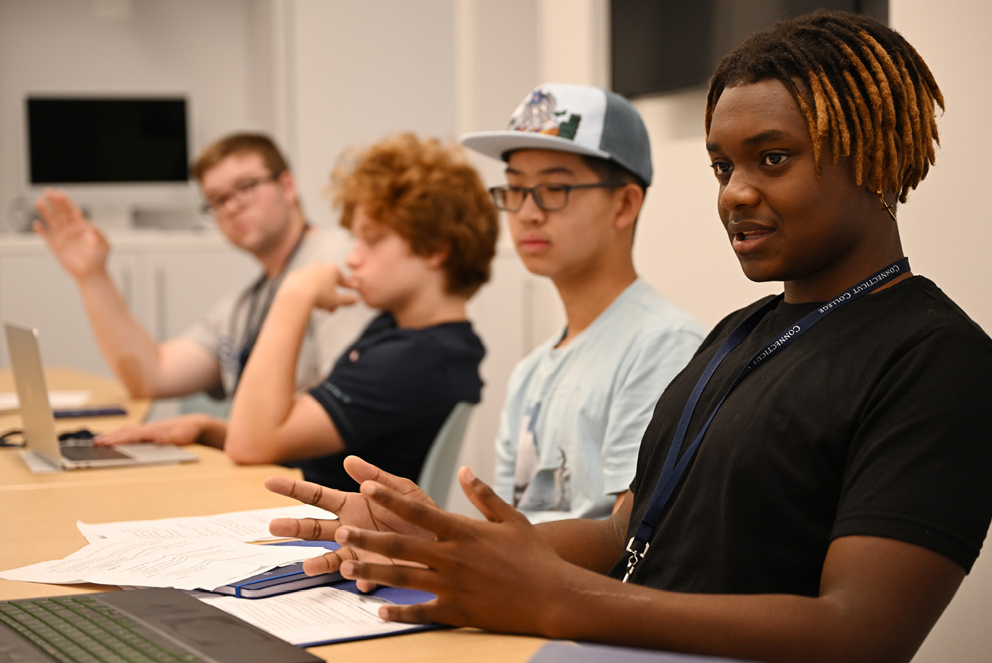 High school students participate in a Summer @ Conn session