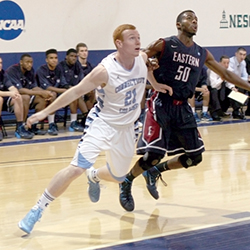 Pat Deegan '14, left, is one of 68 Connecticut College student-athletes named to the NESCAC Winter All-Academic Team.