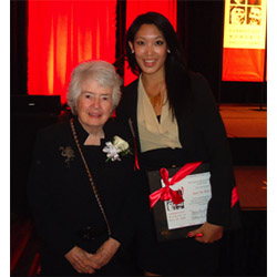 Patricia McGowan Wald '48, seen here with Janet Tso '12 at her induction into the Connecticut Women's Hall of Fame, became the first woman to serve on the U.S. Court of Appeals for the District of Columbia Circuit in 1979.