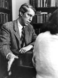 Black and white photo of Dirk t. D. Held, Emeritus Professor of Classics at Connecticut College